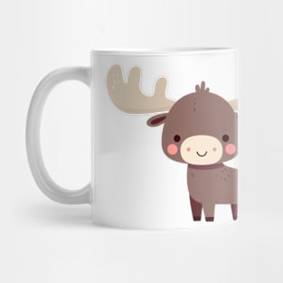 Cute Moose Art Mug